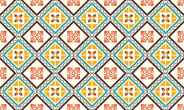 Abstract ethnic geometric pattern design for background or wallpaper.