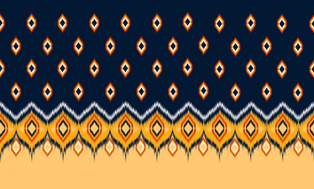 Abstract ethnic ikat chevron pattern background carpetwallpaperclothingwrappingbatikfabricvector illustrationembroidery style