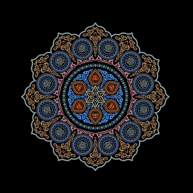 Abstract ethnic round ornamental