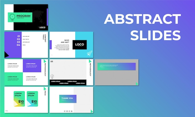 Vector abstract event slides design