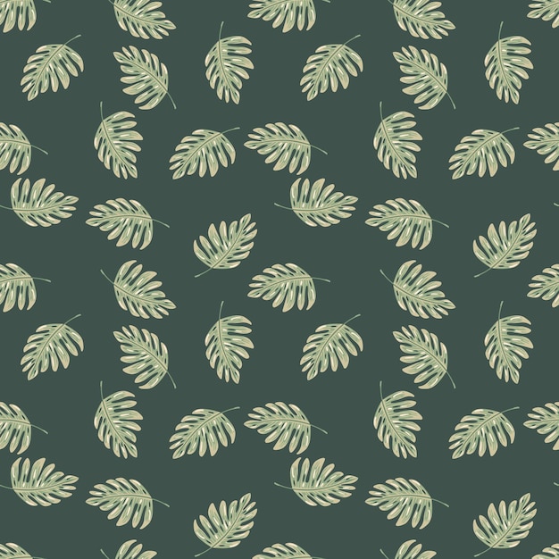 Abstract exotic plant seamless pattern Botanical leaf wallpaper Tropical pattern palm leaves floral background