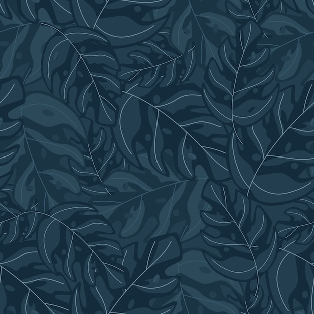 Vector abstract exotic plant seamless pattern