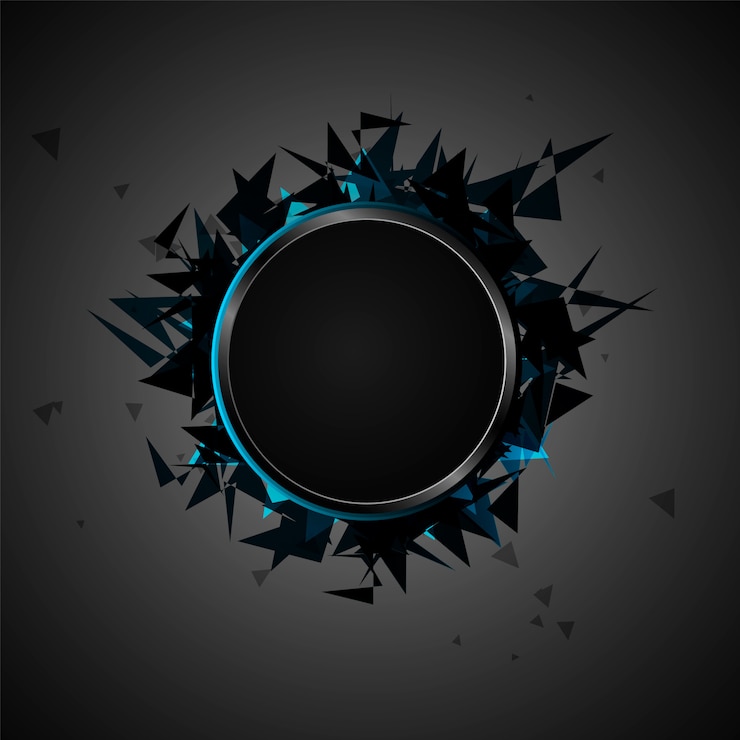 Vector abstract explosion of black glass