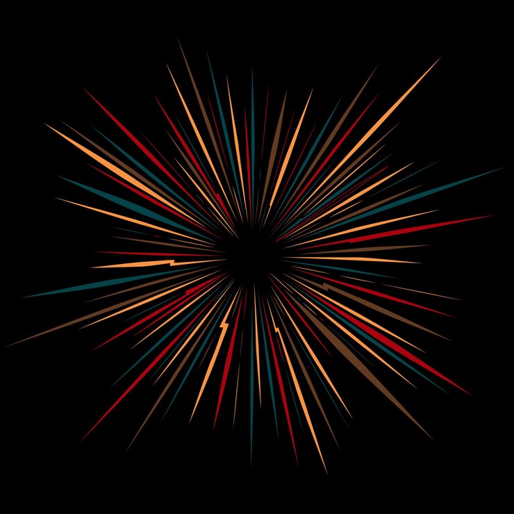 Vector abstract explosion circle background