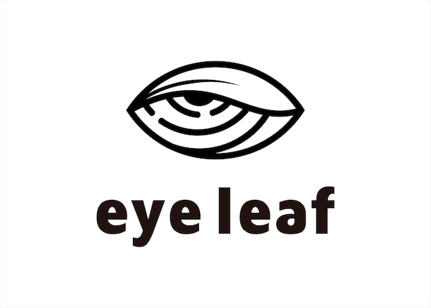 abstract eye logo design leaf nature green concept