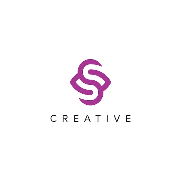 Abstract Eye Logo met S letter vector sjabloon