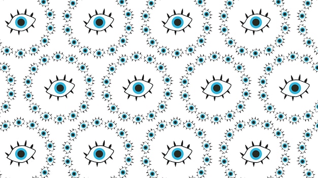 Vector abstract eye seamless pattern seamless eye background pattern