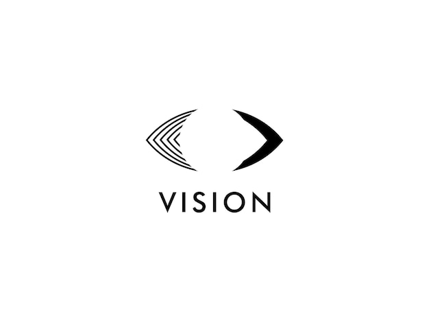 Abstract eye vision logo modello vettoriale del logo creative vision