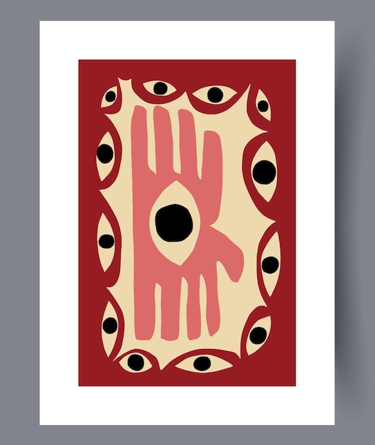 Abstract eyes esoteric vision wall art print