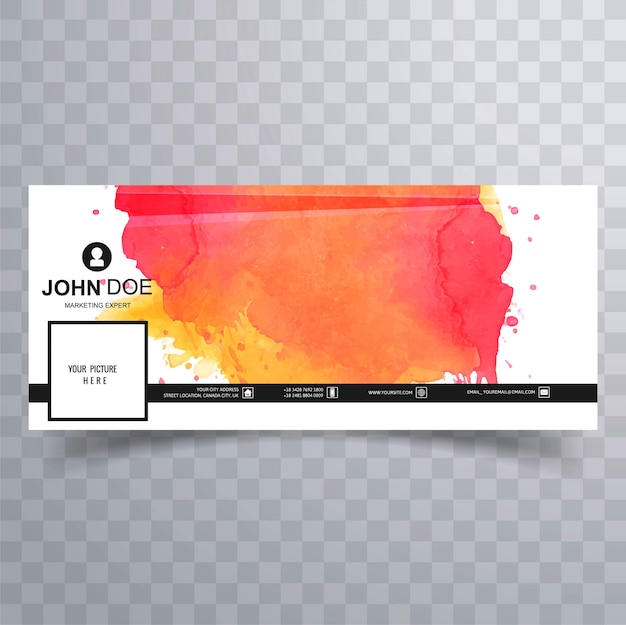 Vector abstract facebook timeline cover template