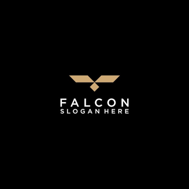 Vector abstract falcon logo design template