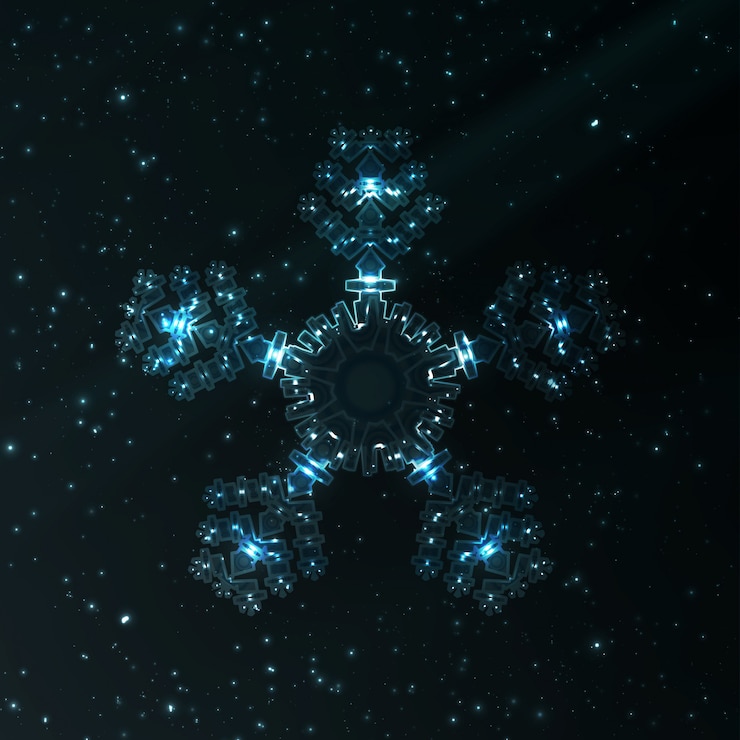 Vector abstract fantasy snowflake illustration