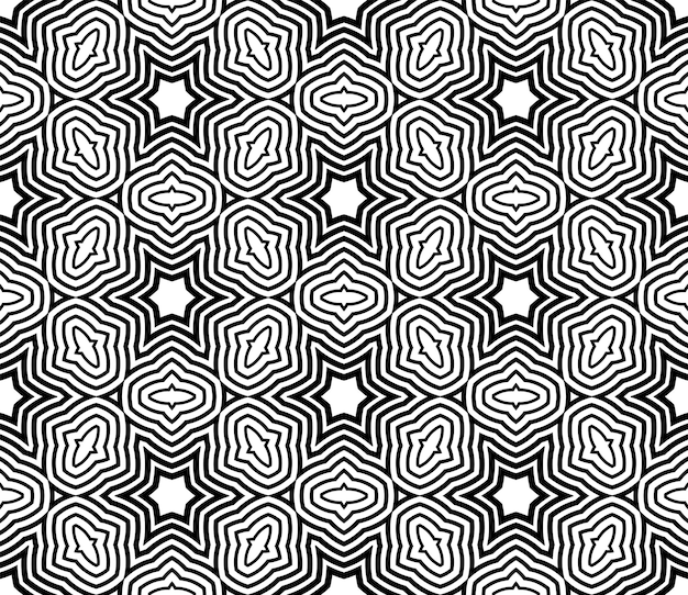 Abstract fantasy striped halftone ,thin line round shapes geometric seamless pattern.
