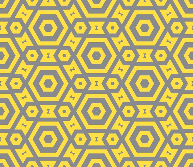 Abstract fantasy thin line hexagon, triangle geometric seamless pattern. Creative mosaic, tile
