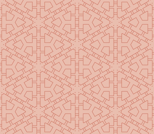 Abstract fantasy thin line hexagon, triangle geometric seamless pattern. Creative mosaic, tile