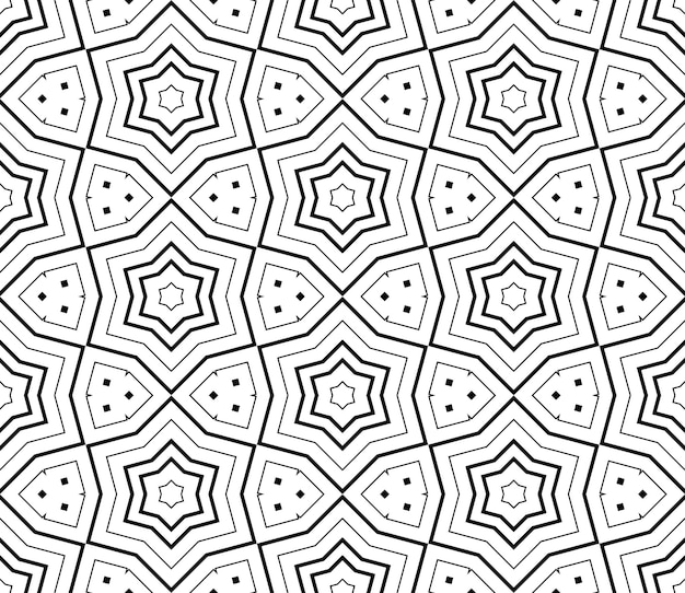 Abstract fantasy thin line seamless pattern. Linear ornamental geometric background. Wrapping paper.