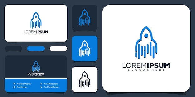 Абстрактный дизайн логотипа быстрой ракеты