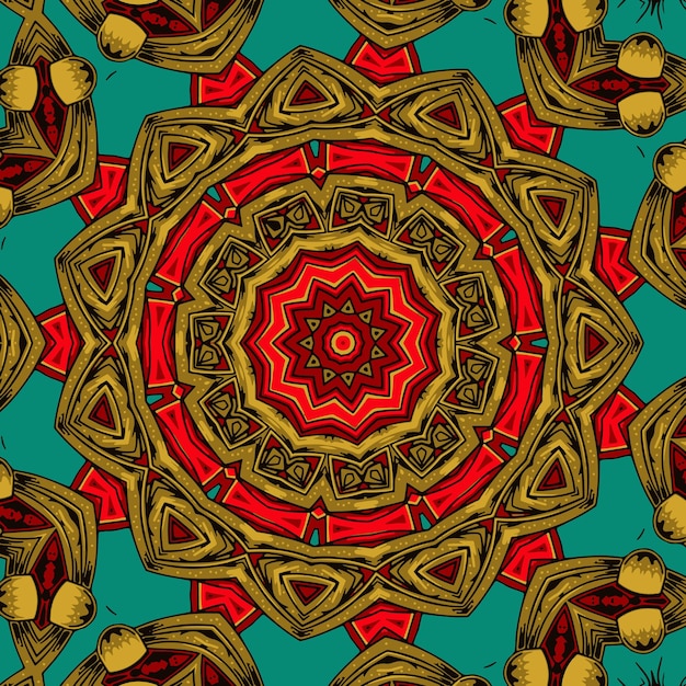 Abstract feestelijk kleurrijk mandala vector etnisch stammenpatroon