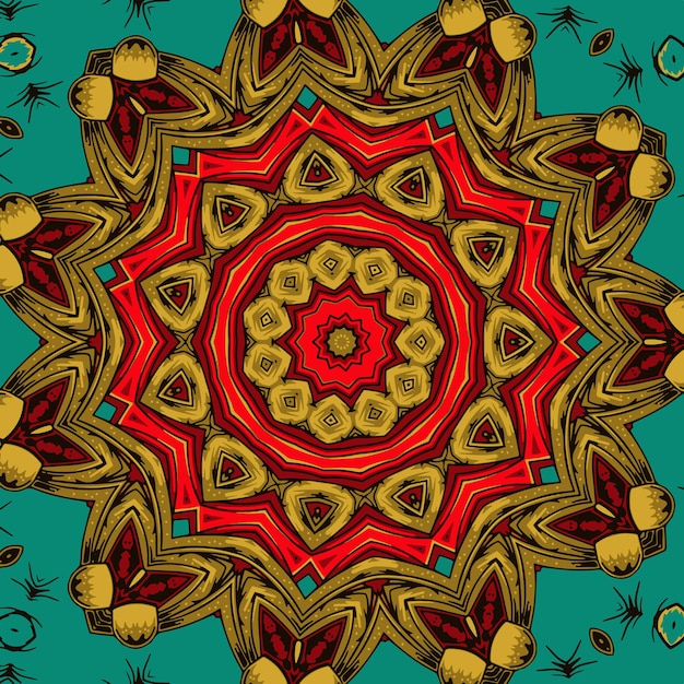 Abstract feestelijk kleurrijk mandala vector etnisch stammenpatroon