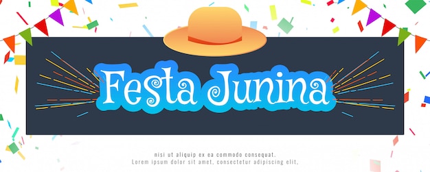 Abstract festa junina festival  banner