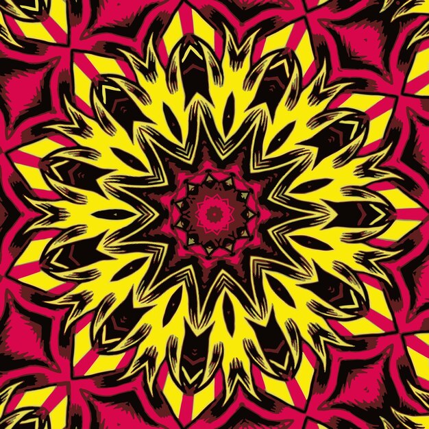 Abstract festive colorful mandala vector ethnic tribal pattern