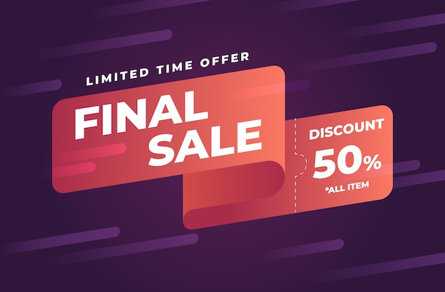 Vector abstract final sale promotion banner