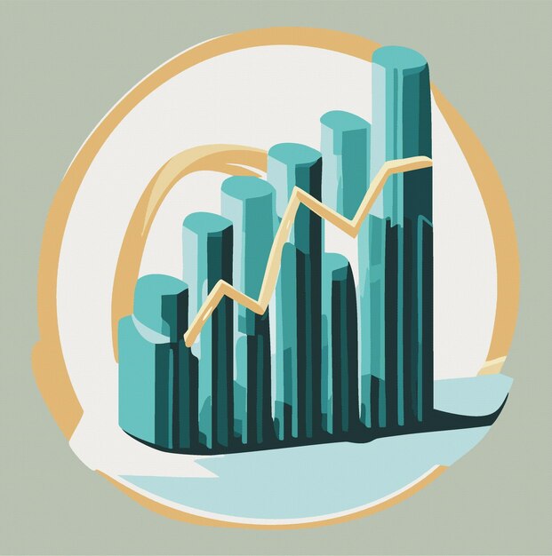 Abstract financial chart diagram statistic 10 eps illustration vector