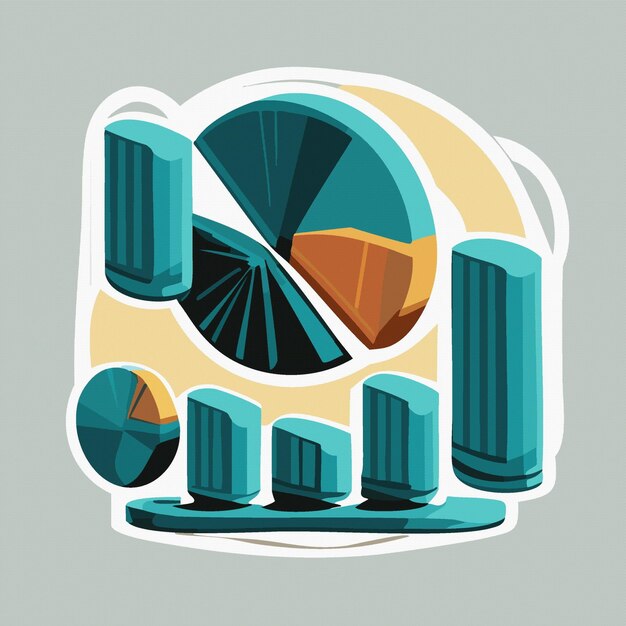 Abstract financial chart diagram statistic 10 eps illustration vector