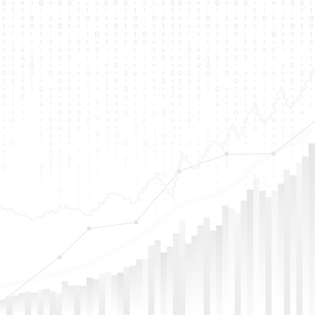 Abstract financial chart with stock market uptrend line chart