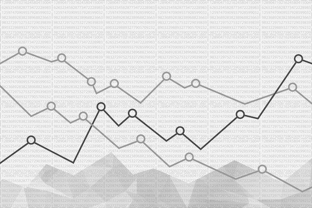 ベクトル 抽象的な財務グラフの背景ベクトルイラスト