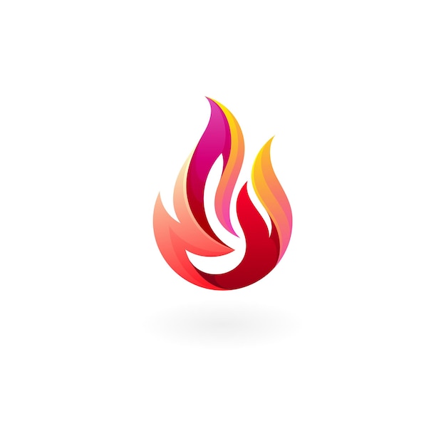 Abstract fire design illustration barbecue logo icons