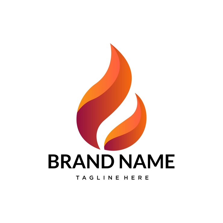 Abstract Fire Flame Logo Design
