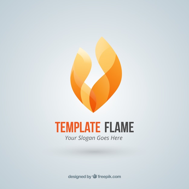 Abstract fire flame logo
