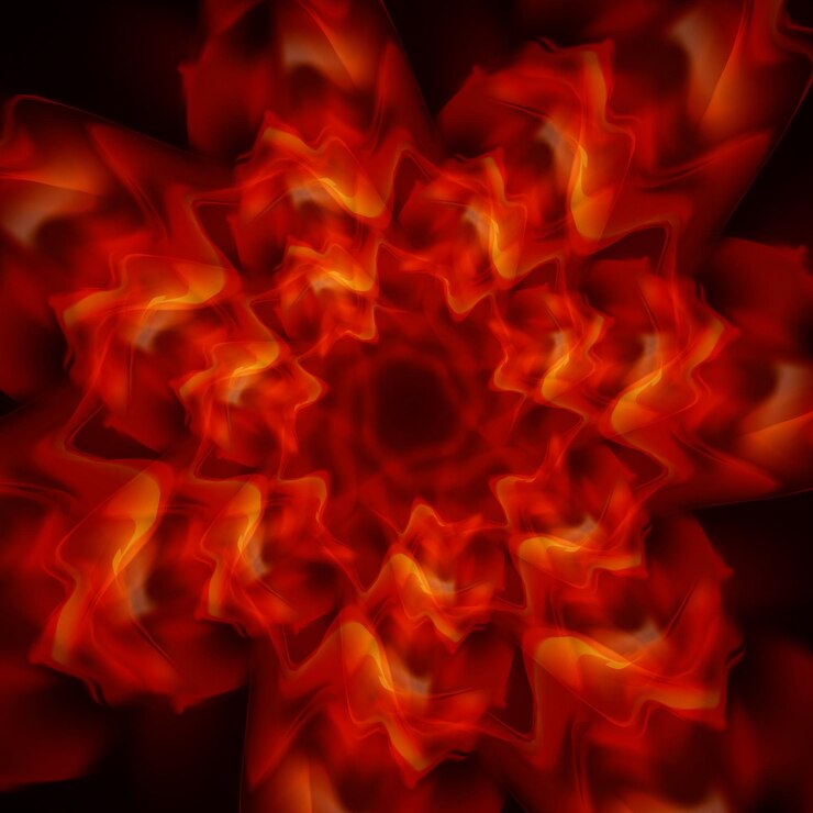 Vector abstract fire flames on a black background colorful illustration