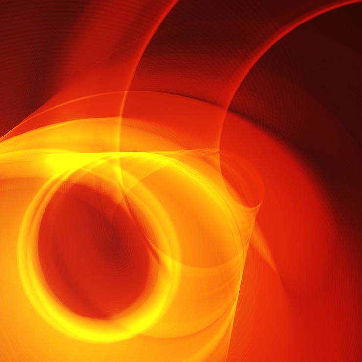 Vector abstract fire flames on a black background. 