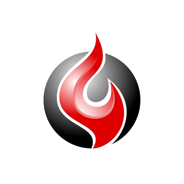 Logo astratto del fuoco