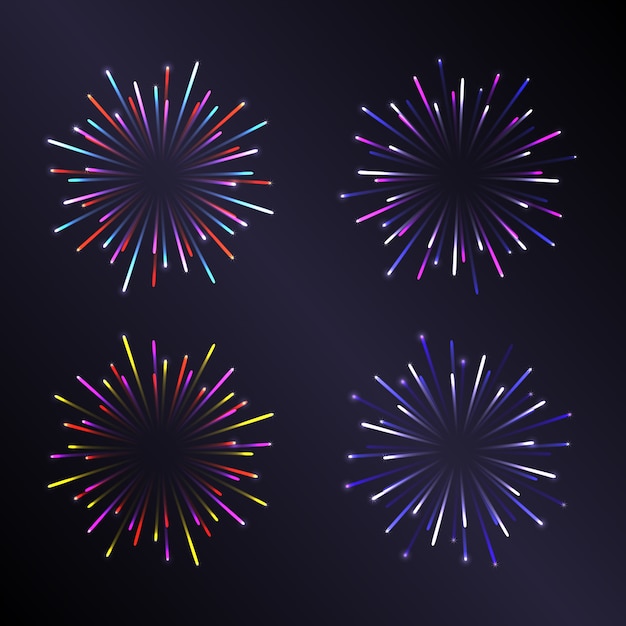 a Abstract Firework Set