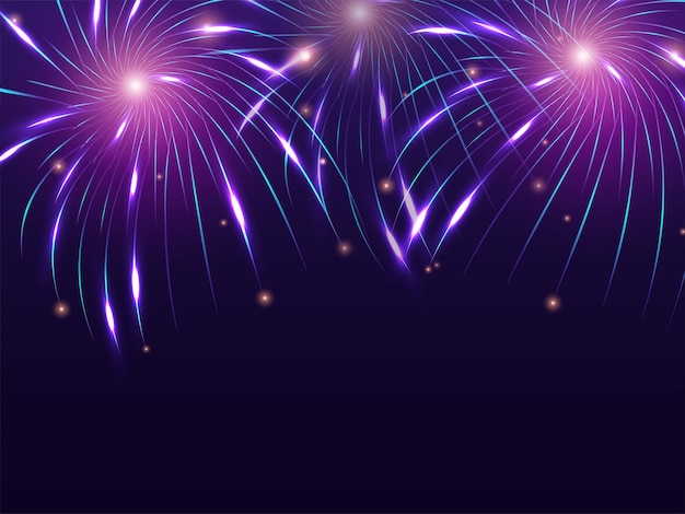 Abstract fireworks background for diwali or new year celebration.