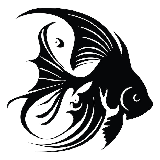 Abstract Fish Silhouette Logo