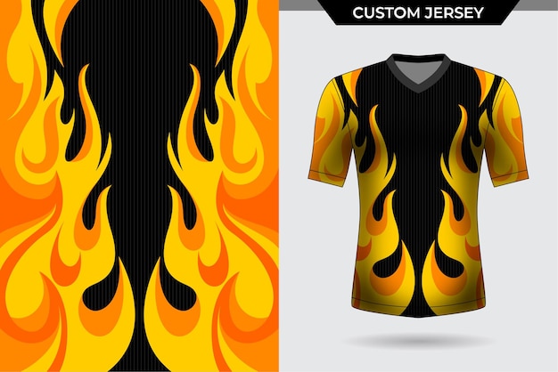 Vector abstract flame pattern for tshirt jersey sport