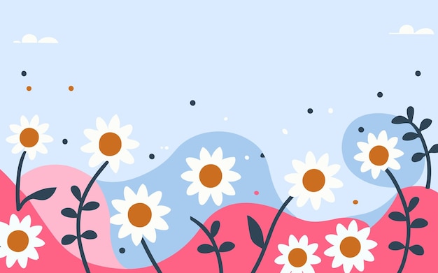 Abstract flat background floral