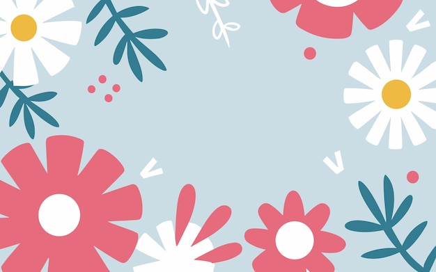 Abstract flat background floral