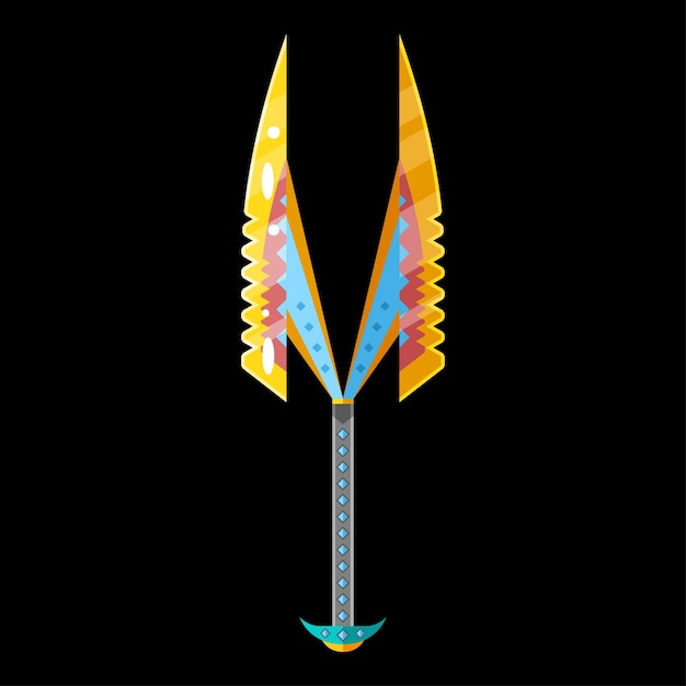 抽象的なフラット バトルアックス武器戦争ロゴ ベクター デザイン スタイル アイコン シンボル ゲームのサイン