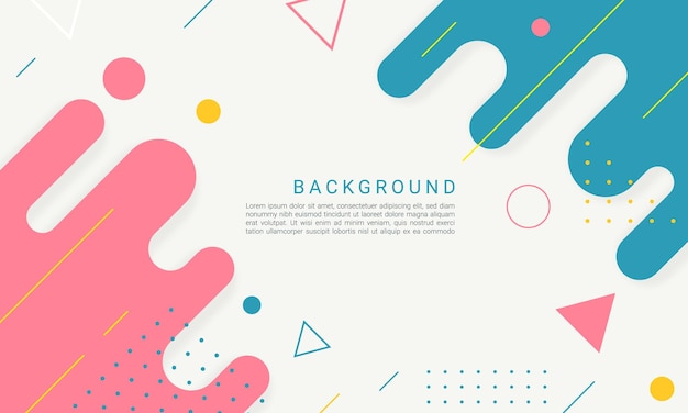 Abstract flat colorful geometric shapes background