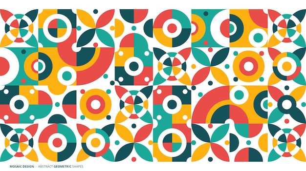 Abstract flat colorful mosaic background