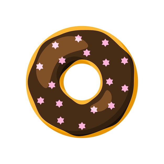 Vector abstract flat fast food donut meal achtergrond vector design style koken ontbijt.