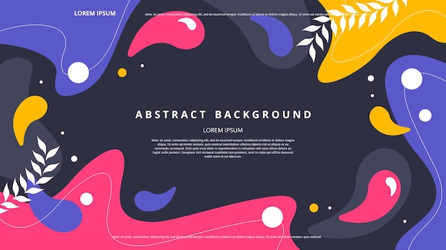 Fondo astratto di forme floreali piatte