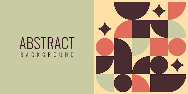 Abstract flat geometric background template design