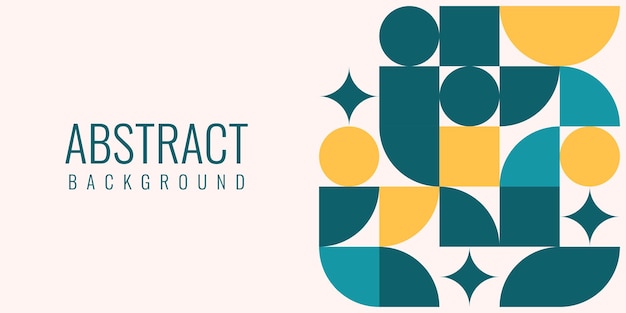 Abstract flat geometric background template design