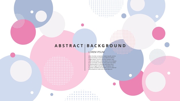 Abstract flat geometric circle shapes background